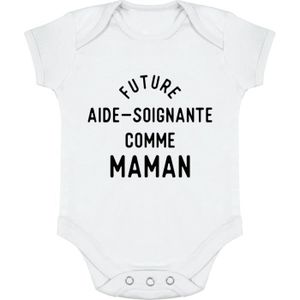 BODY body bébé | Cadeau imprimé en France | 100% coton | Future aide soignante comme maman