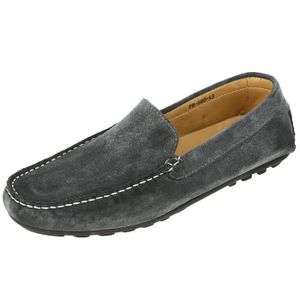 MOCASSIN Mocassins Homme Gris en Cuir Daim Sport - Marque -