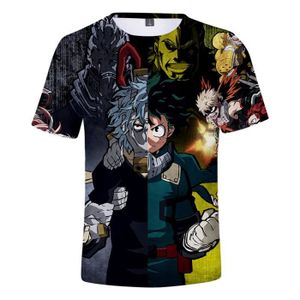M H10 Monifuon My Hero Academia T-Shirt T-Shirt Anime Imprim/é en 3D /à Manches Courtes O-Neck Tops d/ét/é pour Femmes Filles