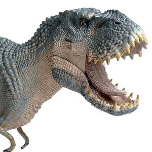 FIGURINE - PERSONNAGE Pwshymi jouet modèle de dinosaures Modèle de dinosaures, jouet réaliste, tyrannosaure, jouets pour enfants jeux activite Gris clair
