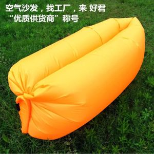 LIT GONFLABLE - AIRBED Orange lit gonflable ultraléger sac de couchage extérieur lit gonflable rapide sac paresseux plage bivouac camping,CANAPE GONFLABLE
