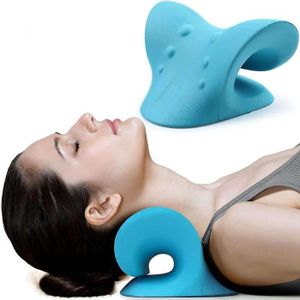 OREILLER Neck And Shoulder Relaxer, Cervical Traction Device For Tmj Pain Relief And Cervical Alignment, Spinal Pillow Neck Stretch - Bleu