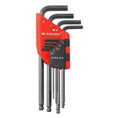 Jeu De 8 Clés Hexagonales T-handle Draper – Métriques, 2,5 à 10 Mm, Sur Support