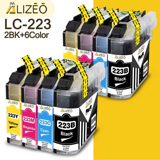 Cartouche D'encre Compatible Brother LC223 XL Cyan - Pour Imprimantes MFC J4625DW Et Autres, Neuve