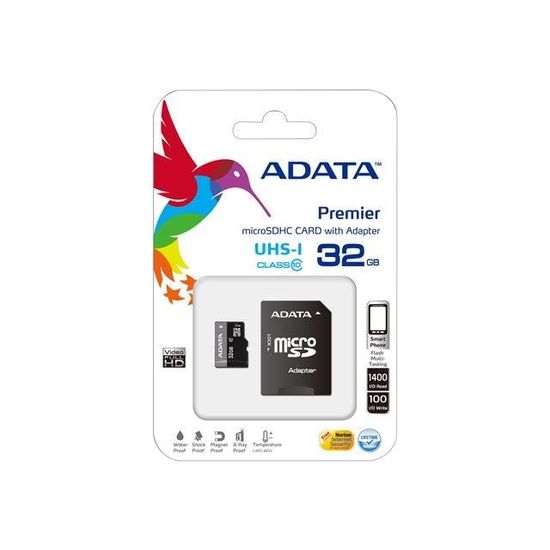 32 Go Carte mémoire micro SD HC Adata Turbo cla…