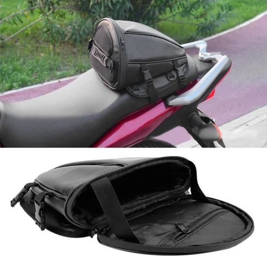 Coffre De Rangement Pour Moto – Grande Capacité (41x40x28 Cm), Couleur Rose | En Plastique PP, étanche, Avec Bande Réfléchissante Rouge | Universel