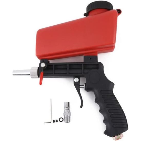 Kit De Sablage Pneumatique Portable Avec Trémie 22,7 Kg Et Tuyau 4,5 M - Pression Max 120 PSI, Buse 5 Mm, Idéal Petites Et Moyennes Surfaces