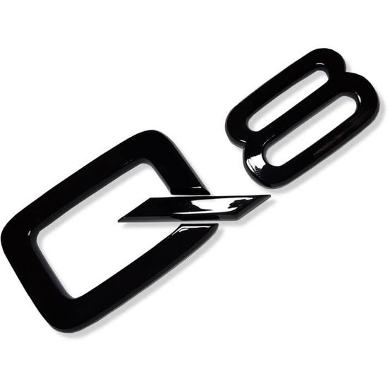 Badge Logo Q3 Noir Brillant - Autocollant Tuning Pour Audi Q3 | MCK Auto
