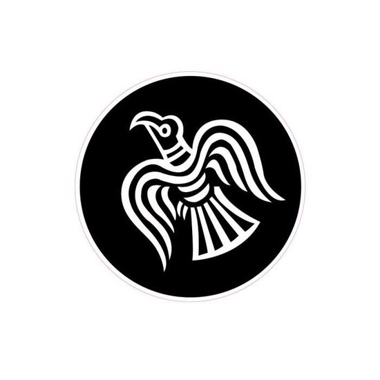 2 Autocollants Sticker Corbeaux / Oiseaux Odin Viking - Pour Voiture, Moto, Casque - Neuf - Fabriqué En France