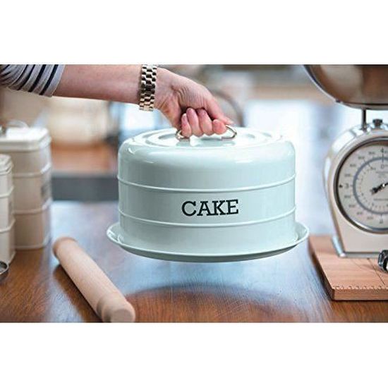 Living Nostalgia Boite A Gateau Avec Cloche En Metal Bleu Lnctblu Cdiscount Maison