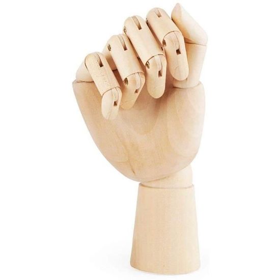 Art Mannequin Main Modèle En Bois Articulé - Main Droite Ou Gauche Pour Dessin Et Sculpture
