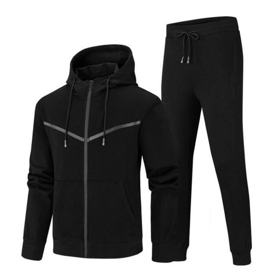 Survêtement Homme 2 Pièces - Sweat à Capuche & Pantalon Jogging, Confortable Sport Décontracté