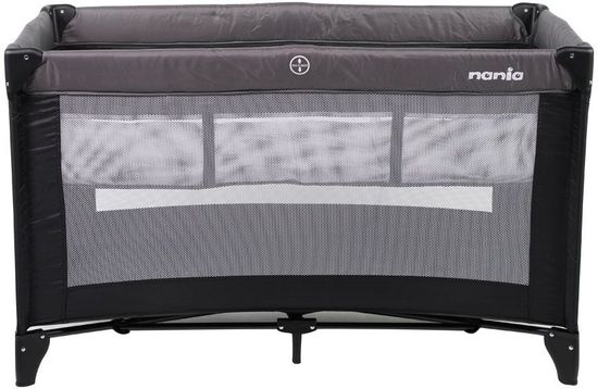 Lit Parapluie 3en1 LIONELO Alice - Ultra Légère - Lit Bébé - Parc Bébé - 3cm Matelas - Sac Inclus - Noir - 99.99