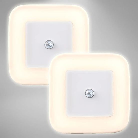 2 Veilleuses Rechargeables USB - 9 Couleurs RGB - Intensité Variable - Minuterie 1-3h - Pour Chambre Bébé