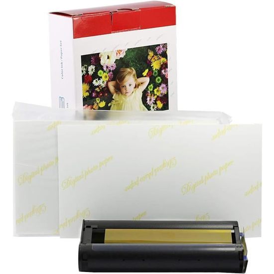 Cartouche D'encre + Papier Pour Canon Selphy – Lot 36 Feuilles, Cyan/magenta/jaune, Neuf