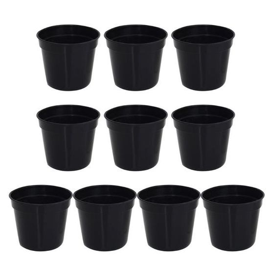 Lot De 8 Dessous De Pots De Fleurs Ronds En Plastique - 36 Cm De Diamètre - Noir - Pour Intérieur Et Extérieur - 5