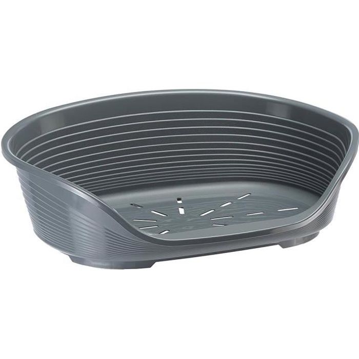 FERPLAST Corbeille Siesta Deluxe 6 - 70,5x52x23,5 cm - Gris foncé - Pour chien et chat