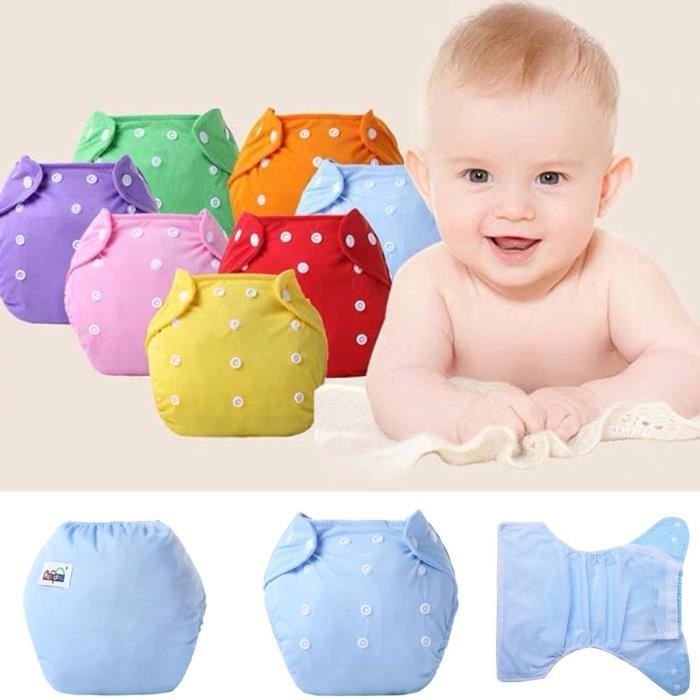 Soins bébéBébé 7pc - ensemble nouveau-né couches réutilisables couches lavables couche lavable ZBY90321551_sim