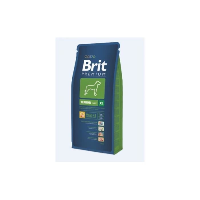 GAGNEZ 10 EUROS PAR LOT DE 2 SACS : Croquettes Chien Brit Premium Senior Extra Large 15 Kg