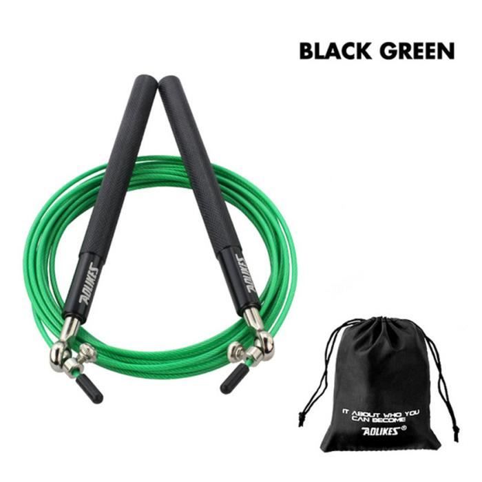 Corde à sauter professionnelle, Crossfit, corde à sauter pour MMA, boxe, Fitness, entraînement-vert