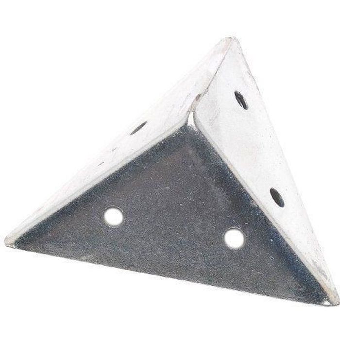 Bulk Hardware Lot de 4 supports d'angle en forme de pyramide Plaqué zinc - BH01162