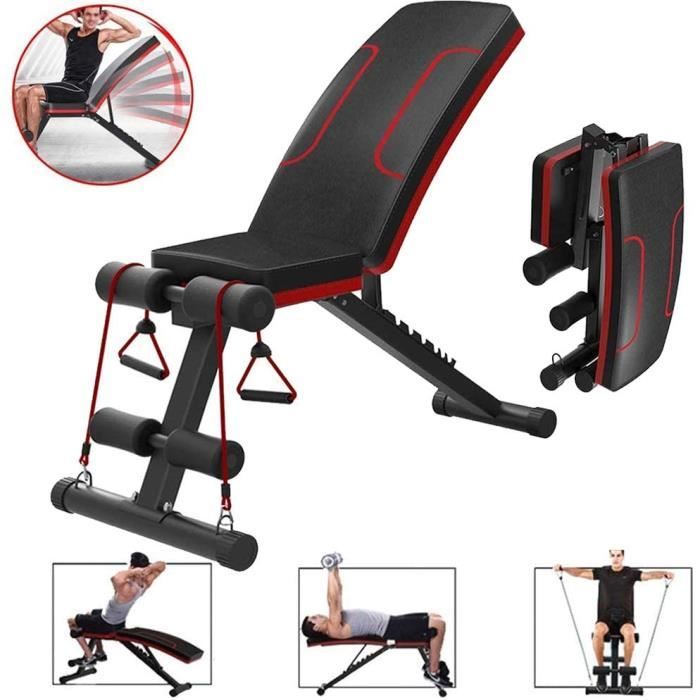 TXYJ Foldable Adjustable Bench, Utility Weight Bench, Excerc Fitness Bench for Body Workout, Strength Training, Incline-Decline48