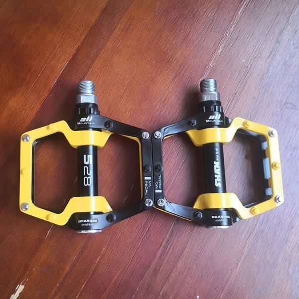 Pièce Détachée,2020 nouveau SHANMASHI roulement pédales magnésium en alliage d'aluminium VTT vtt vélo pédale vélo de - Type Jaune
