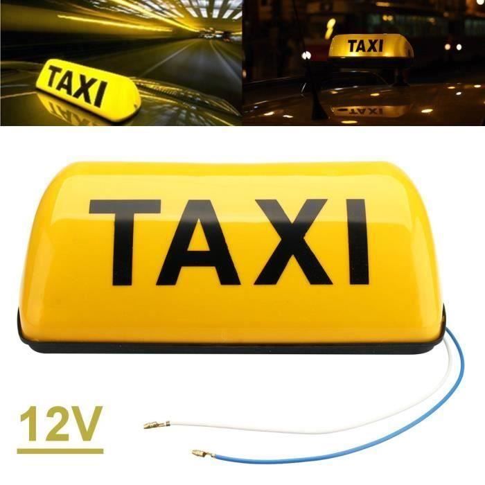 LED Lampe Taxi Signe Voiture Clair Haut Conseil Toit Voyant Lumineux Cabine Jaune 12V 11in L26284