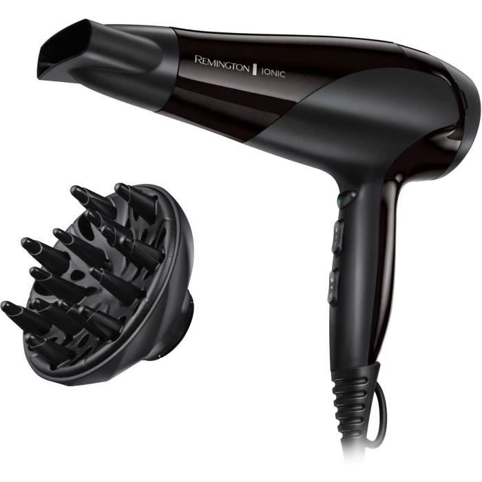 Remington Sèche-Cheveux Puissant 2200W Technologie Ionique, Moteur DC - D3198 Ionic Dry