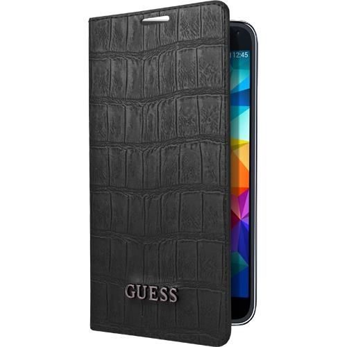 ETUI FOLIO GUESS NOIR EFFET CROCO POUR SAMSUNG ...