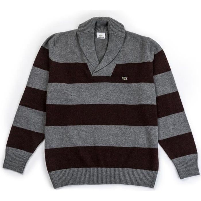 Lacoste Pull Homme Gris Grande Taille
