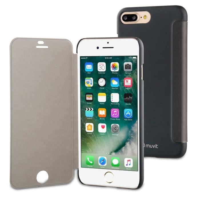 MUVIT Folio Touch Noir: Apple iPhone 6+ / 6S+ / 7+ / 8+