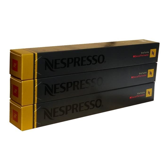 30 CAPSULES NESPRESSO VOLLUTO DECAFEINE ORIGINAL