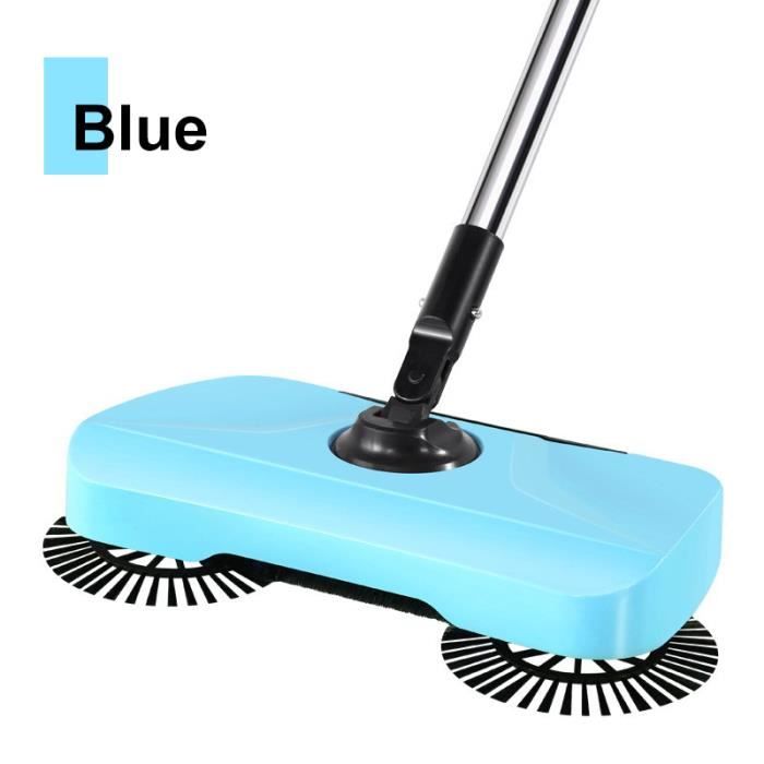 Balayeuse mécanique sans effort balayage rotatif 360° poignée ergonomique Bleu