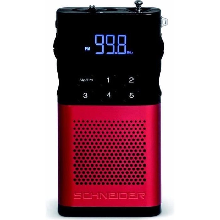 SCHNEIDER SC160ACLRED Radio Tuner Digital Pll Piccolo - Rouge