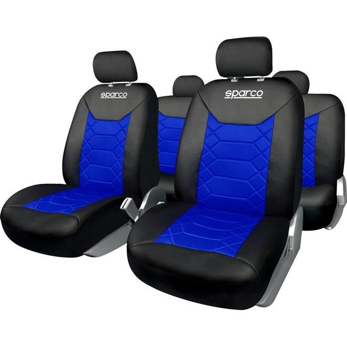 SPARCO Siège Universal Couvre Polyester Noir/Bleu