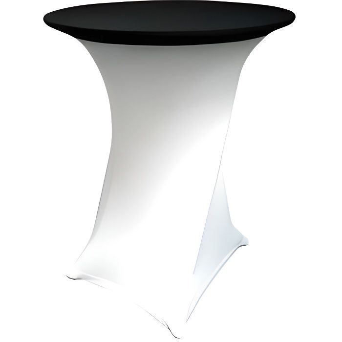 Housse de plateau pour table mange debout ø 80 cm - noir