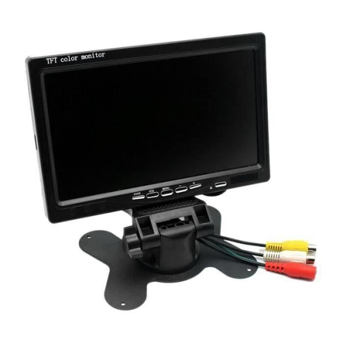 QL24415-12V-24V 7 Pouces TFT LCD Moniteur Couleur HD pour CaméRa de Recul CaméRa de Recul Voiture CCTV