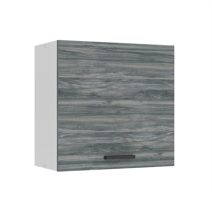 Meuble haut cuisine - BELINI - SG60 - Chêne glamour - 1 porte - 60 cm - Métal brillant