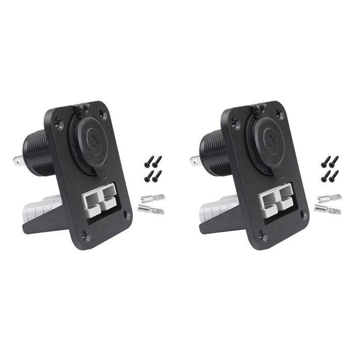 JOYOLA Support Encastré 120A Pour Prise Anderson Avec Couvercle - Cadre De Montage Robuste Pour Voiture, Camping-car, Caravane, Moto Et Bateau