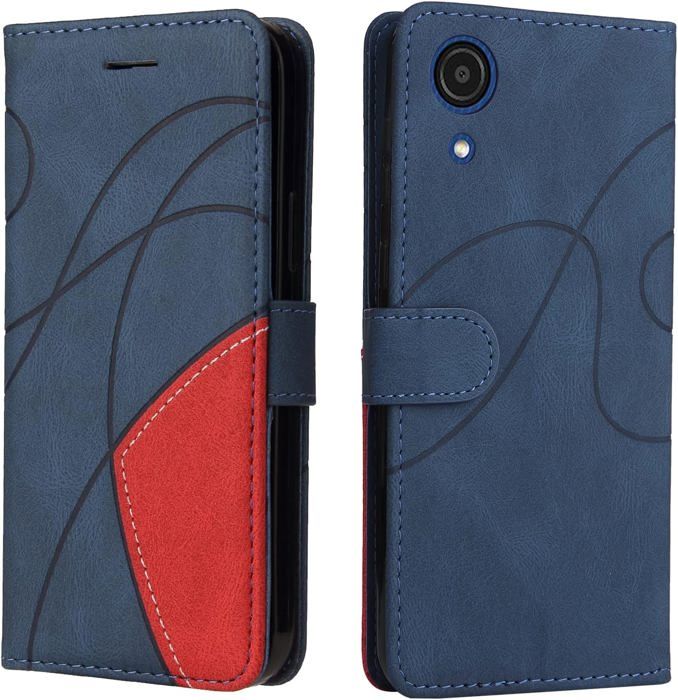 Coque Portefeuille Cuir Oxford Pour Crosscall Core-M5 - Étui Rabat Magnétique TPU Souple - Protection Carte Support Vidéo