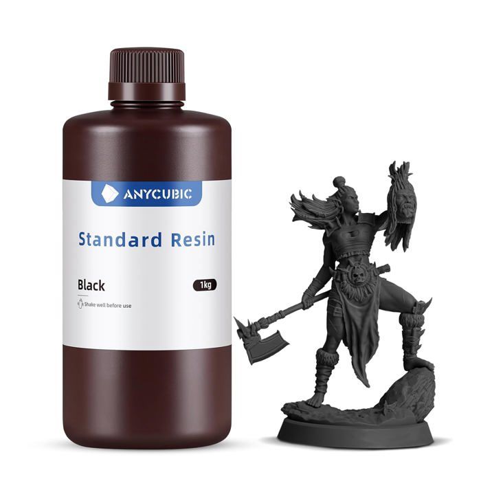 Résine Standard SUNLU Pour Imprimante 3D SLA, 405nm UV, Gris Foncé, 5KG