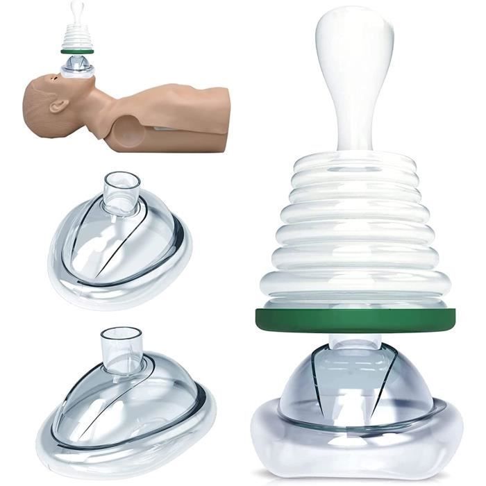 Ampoule d'Aspiration Poire à Aspiration en Caoutchouc Pipette de Pression Remplisseur Quantitatif Jetable de Laboratoire avec 3 Valves (Red