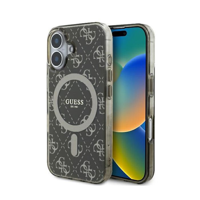 Coque pour iPhone 16 Plus Guess IML 4G Fond MagSafe GUHMP16MH4D4DTEW - vue 2