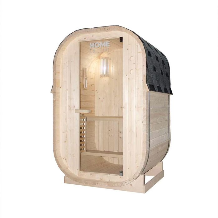 Sauna extérieure HOME DELUXE CUBE S – Taille: 194 x 120 cm – Capacité: 2 personnes