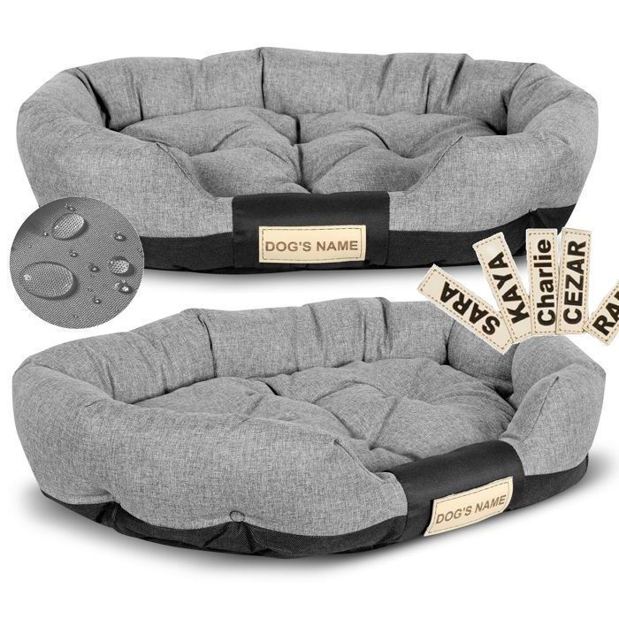 Meilleurs prix pour Panier pour chien 100x75 cm personnalisé imperméable gris