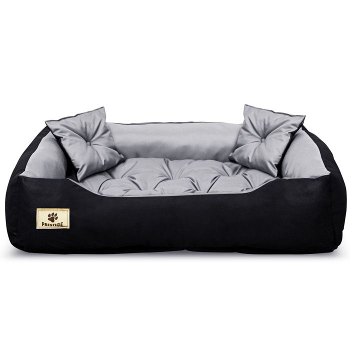 Comparer les prix de Lit Pour Chien EDANTI Imperméable Avec Coussins 75x65 Gris