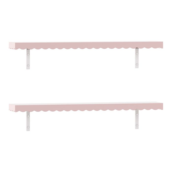 Lot de 2 étagères murales Vestnes 80 x 17 x 4 cm rose