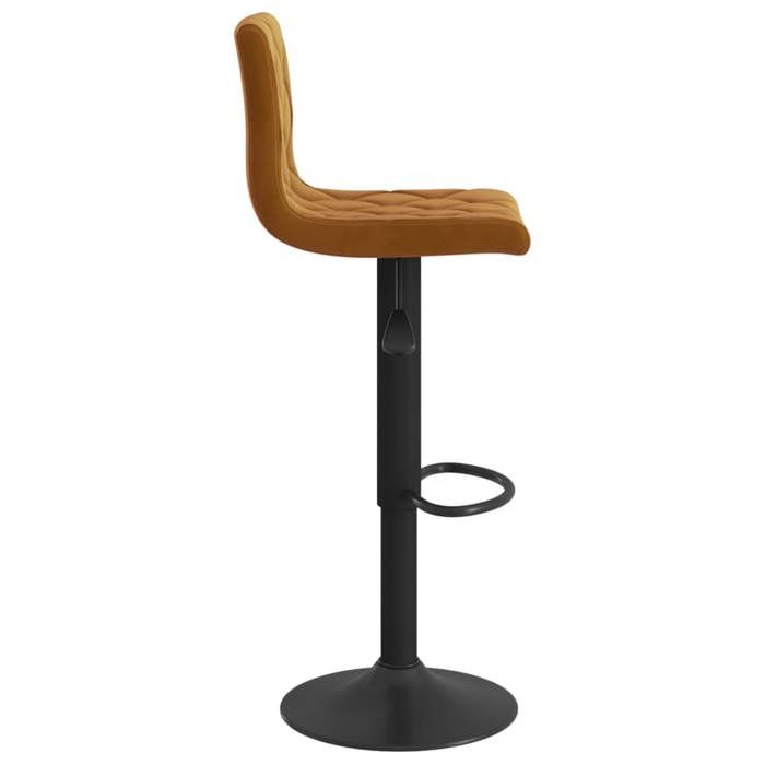 TOP 2026 Tabourets de bar lot de 2 - Meuble de bar - pour 2 personnes - marron velours - 40x43x(90-111) cm TT422