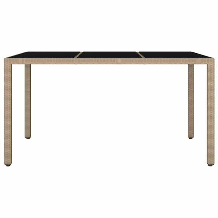 En PromotionTABLE 2/4 PERSONNES - Table de jardin - SHIELD - Table cuisine - plateau en verre Résine tressée verre trempé 3541519